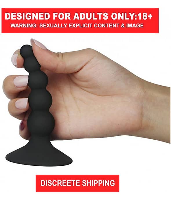 Butty Silicone Butt Plug – Beaded Anal Plug with Suction Base