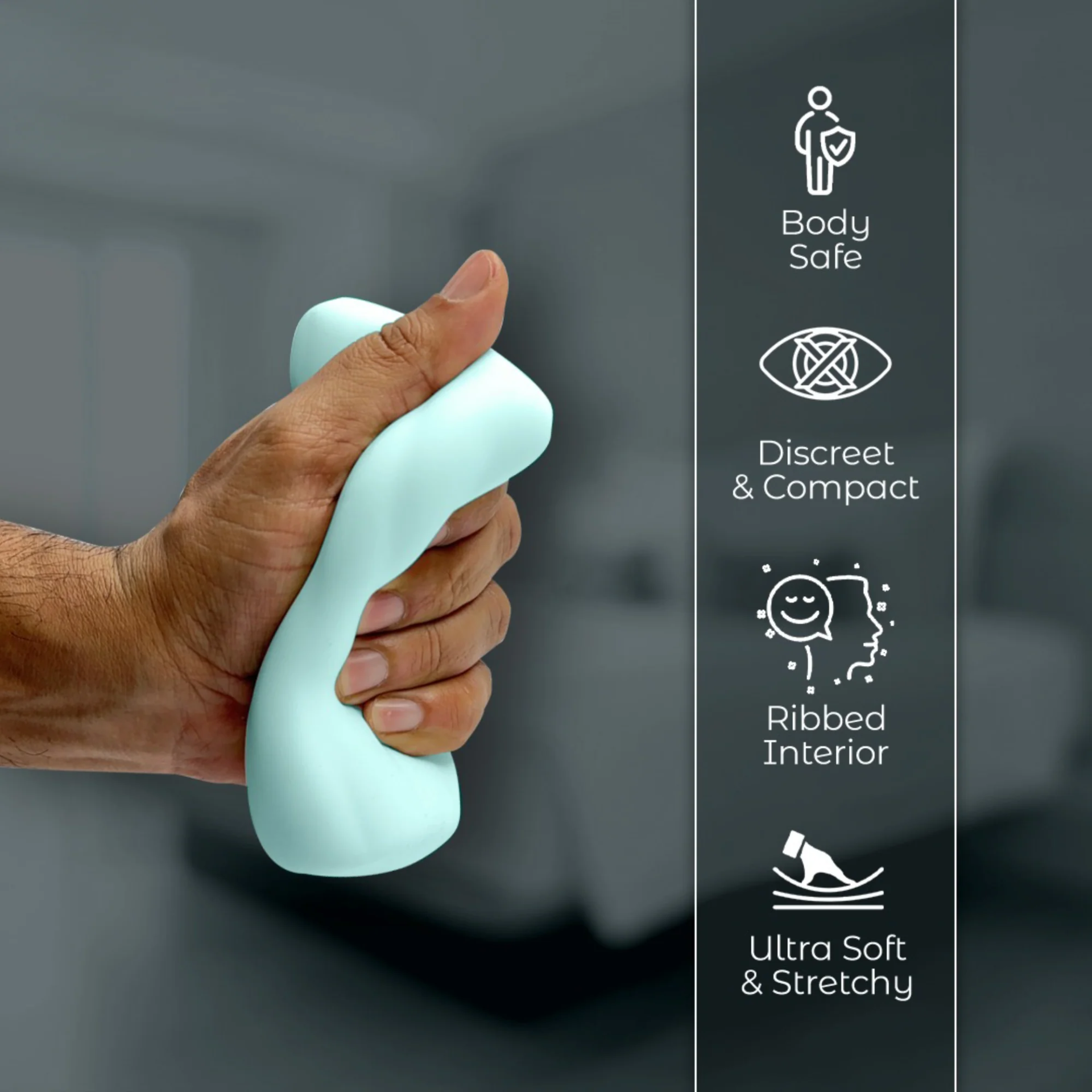 Blue Men Massager – Soft Pocket Stroker for Men