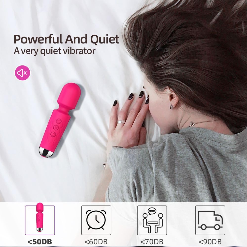 Wand Massager – 20 Modes & 8 Speeds Powerful Quiet Vibrator
