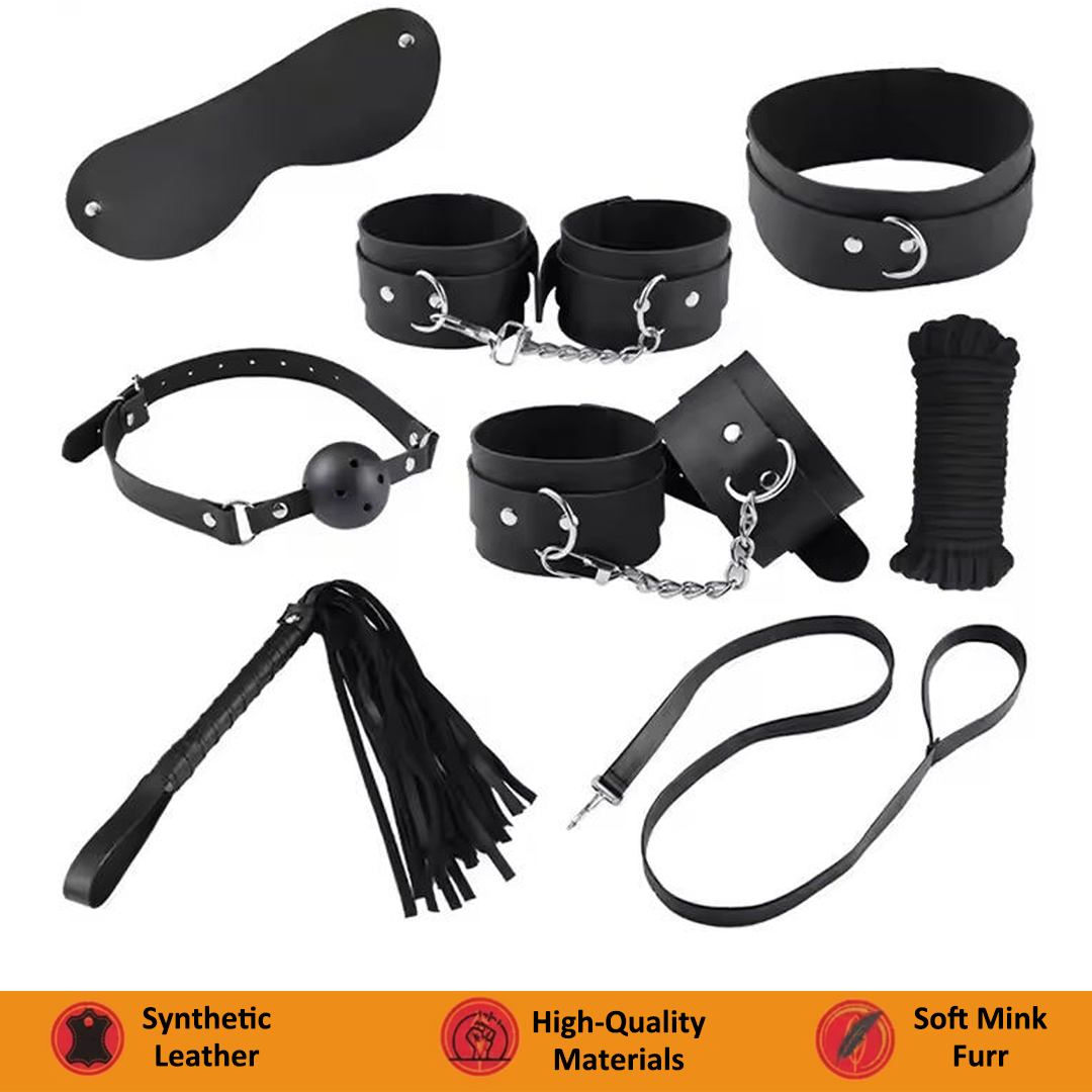 Romantic Handcuff Set - 8 Piece BDSM Kit