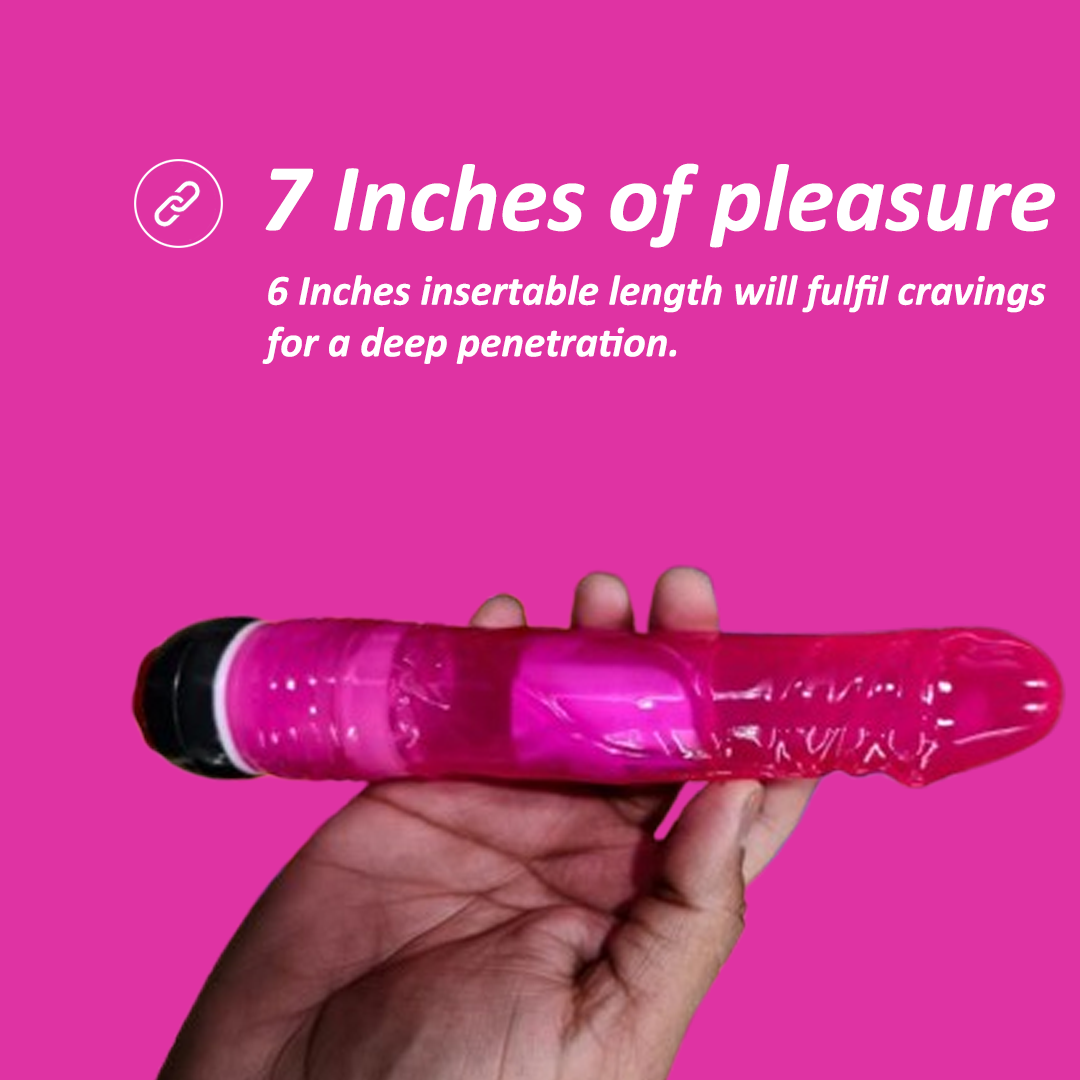 7 Inch Realistic Textured Vibrating Dildo